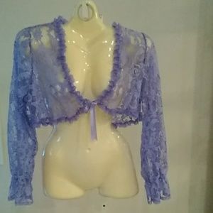 Faris lavender bed jacket  NWOT